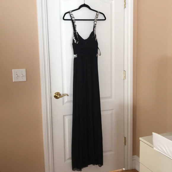 Beautiful Black Long Prom dress Rhinestones - Picture 6 of 6